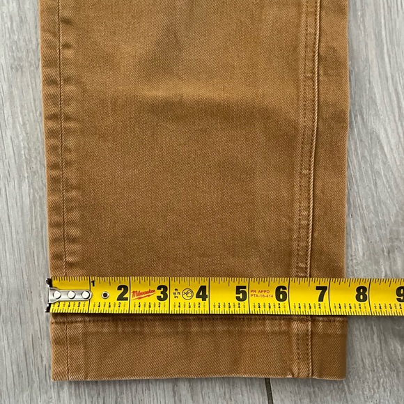 Everlane Cropped Straight Regular Mustard Brown Jean Excellent Condition Size 2 - Picture 8 of 11